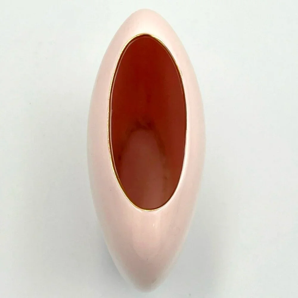 Vintage Porcelain Floral Vase‎ Pink Gilded Made in Japan